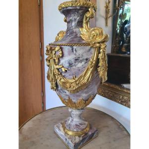 Russian Vase Period 1800 Marble Breccia