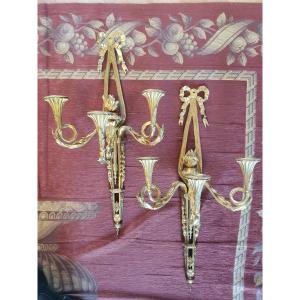 Pairs Of Louis XVI Style Sconces 19 Eme