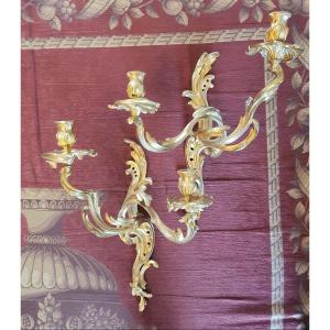 Pairs Of Louis XV Style Wall Sconces