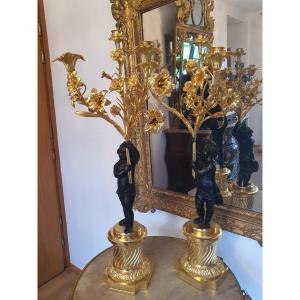 Paires De Candelabres 18eme