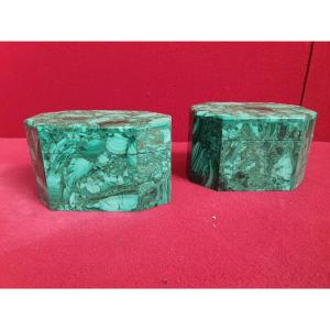 Pairs Of Malalchite Octagon Boxes