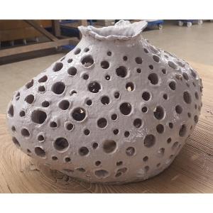 20th Century Ceramic Vase/lamp