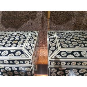 Paires de Boites Laques Noir/ et OS