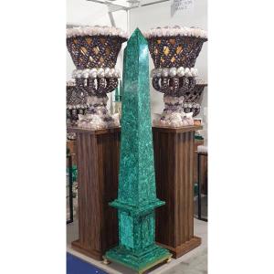 Paires de Obelisques Malachites