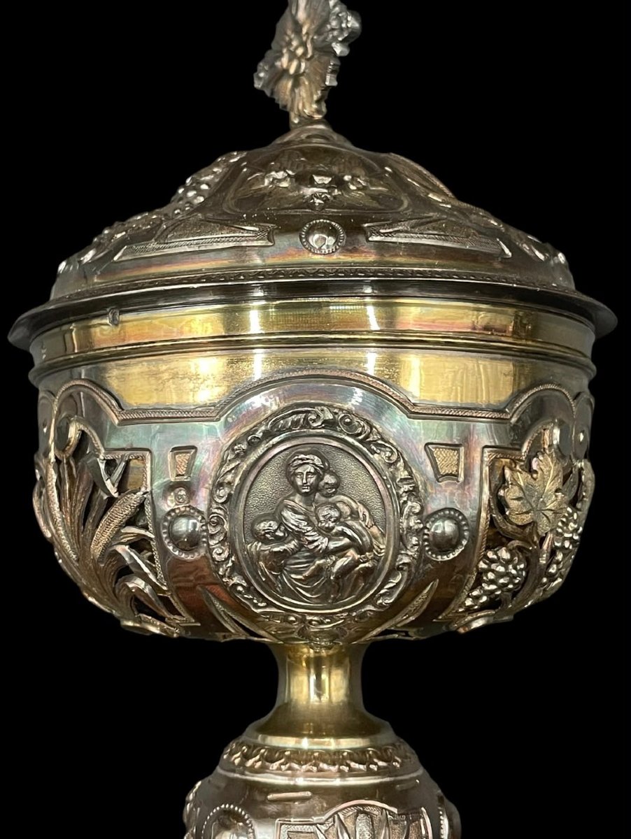 Pisside en argent et vermeil – France, 1860-photo-4