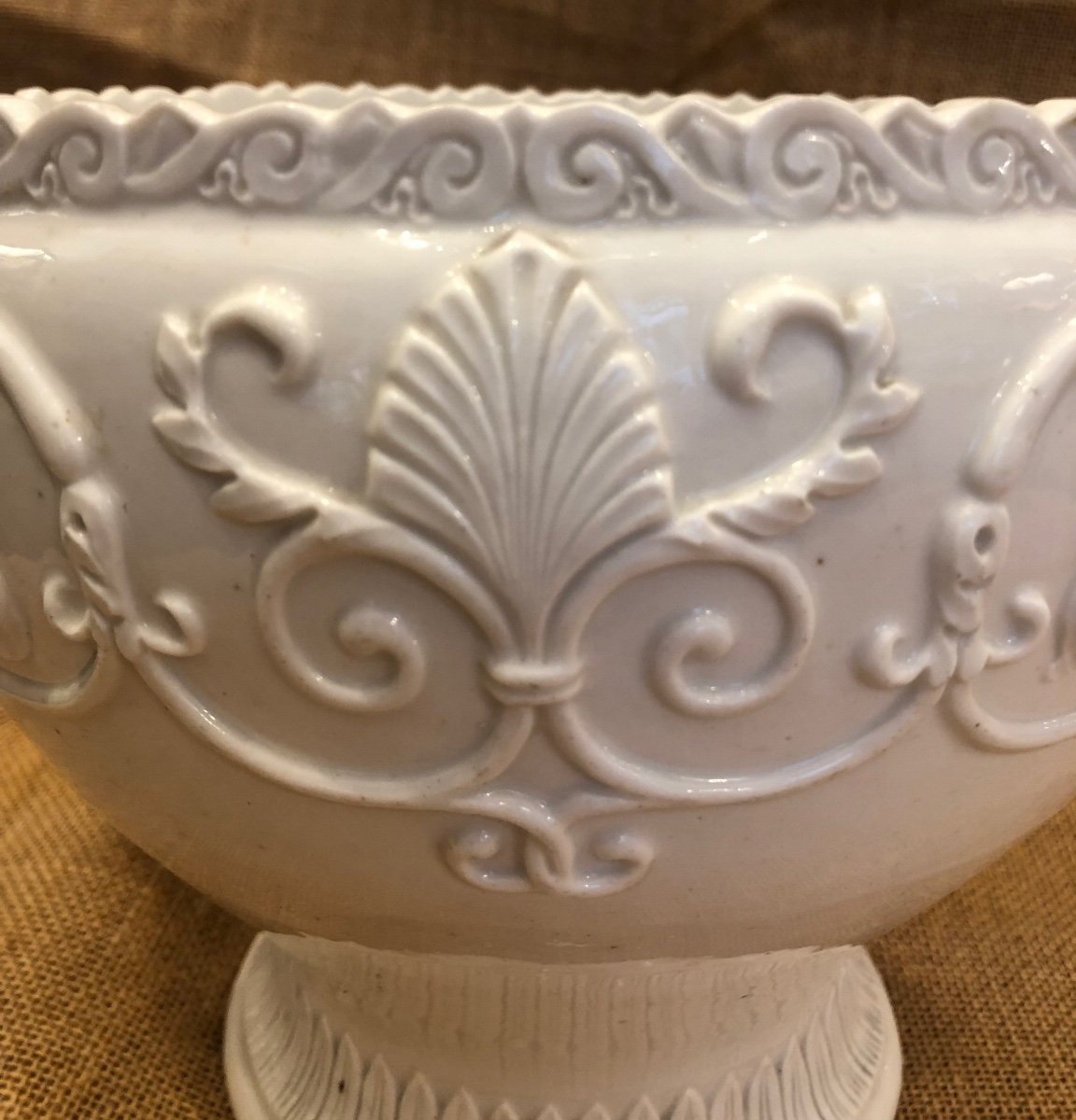 Cache Pot,vase ,porcelaine  du XIX ème Siècle,Edouard  Honoré -photo-2
