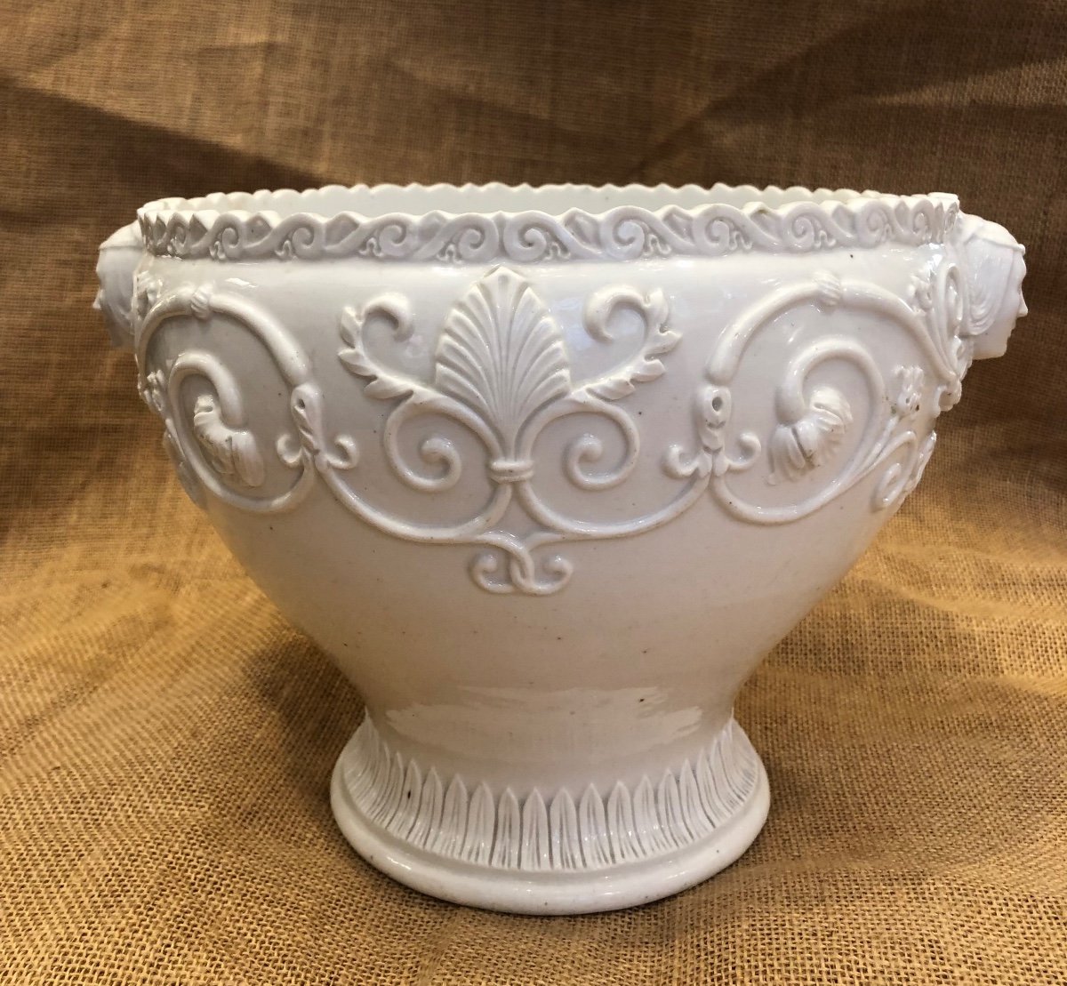 Cache Pot, Vase, XIXth Century Porcelain, Edouard Honoré-photo-3