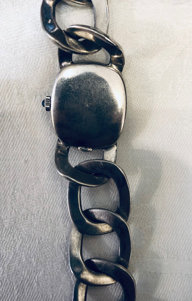 Bracelet Watch, Alexis Barthelay, Silver Circa 1970-photo-1