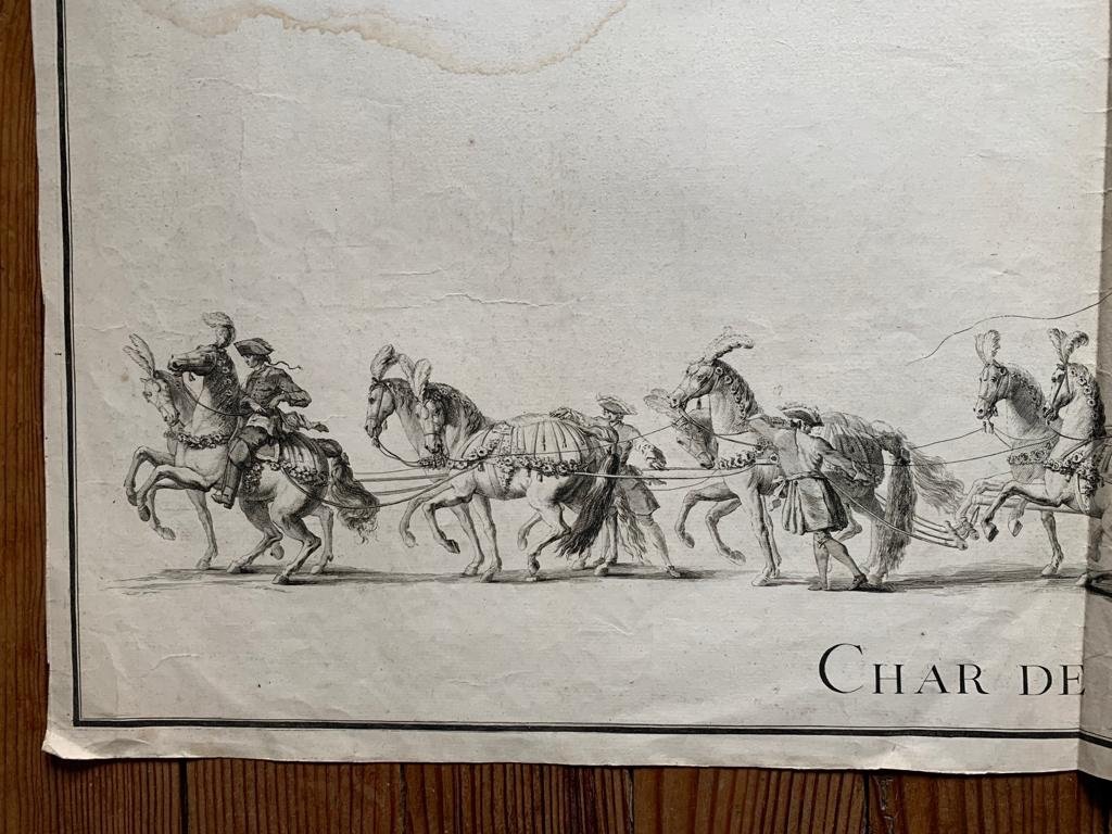 Engraving, Pierre François Tardieu, City Chariot, 18th Century-photo-2