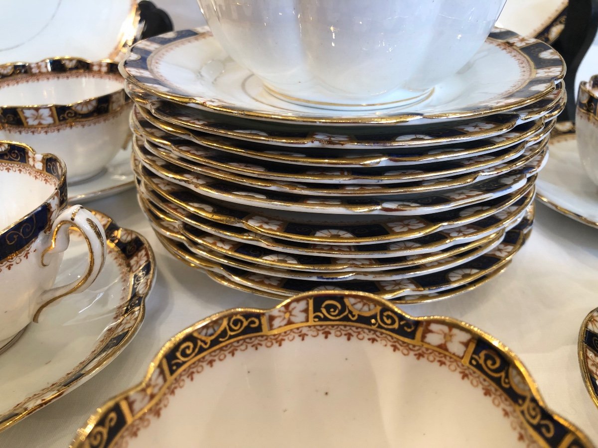 Service à Thé ,gâteau ,porcelaine Anglaise ,fin Du XIX ème,début XX ème Siècle -photo-4