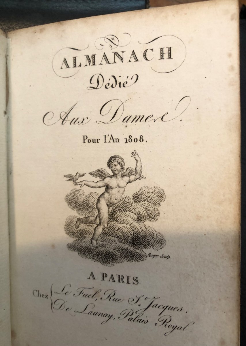 Livre, »Almanach dédié aux dames « début XIXème Siècle -photo-3