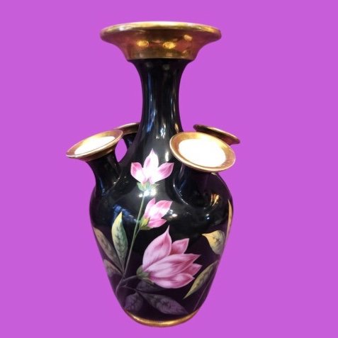 Vase Tulipier,pique Fleurs,porcelaine,fin XIXème Siècle -photo-2