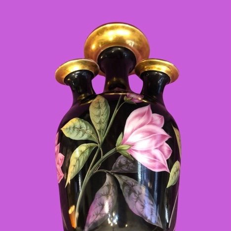 Vase Tulipier,pique Fleurs,porcelaine,fin XIXème Siècle -photo-4
