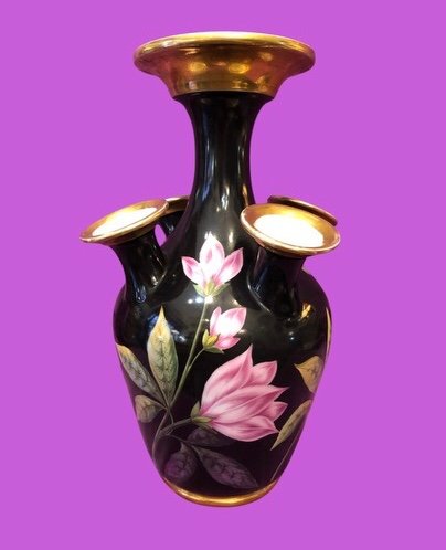 Vase Tulipier,pique Fleurs,porcelaine,fin XIXème Siècle 