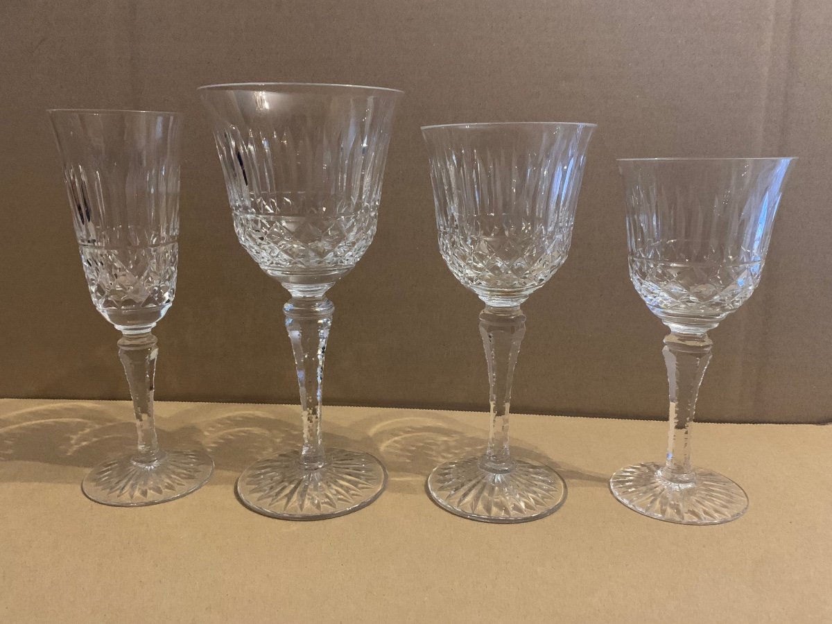 Cut Crystal Glasses Service, 50 Pieces, 20th Century -photo-3