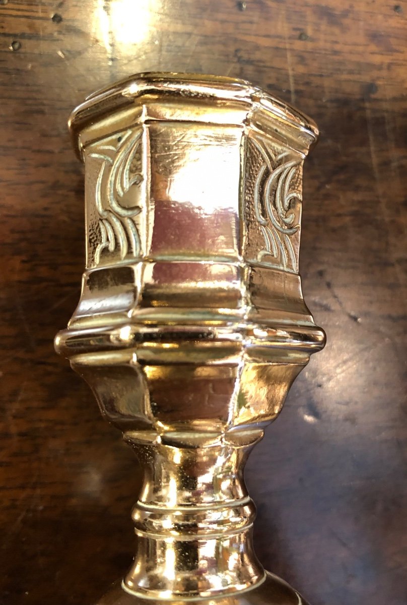 Paire de Bougeoirs,flambeaux,bronze,louis XIV-photo-1