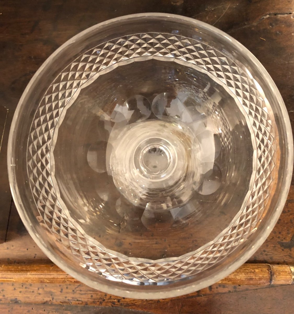 Drageoir en Cristal Taillé fin du XIX ème Siècle -photo-4