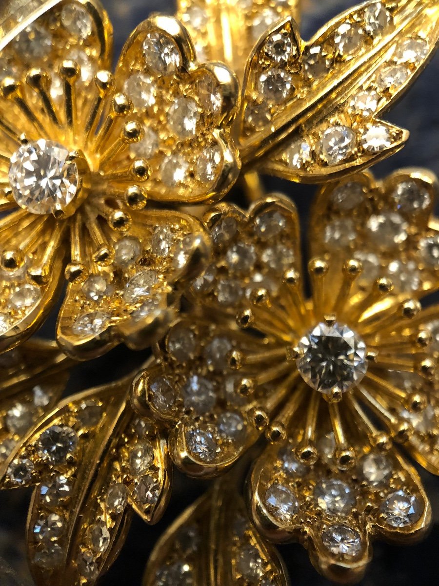 Broche Or Jaune Et Diamants,boucheron,vers 1960/70-photo-3