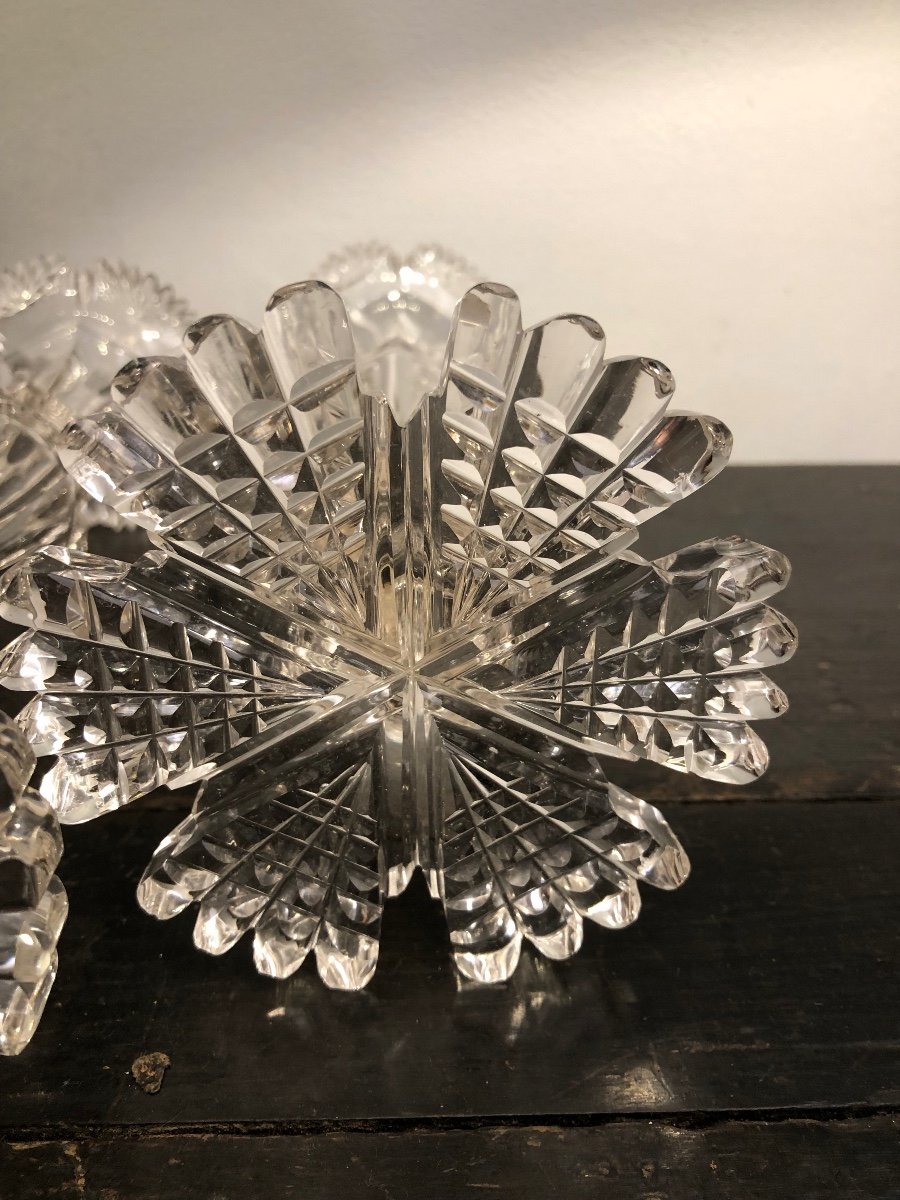 Paire de Bougeoirs en Cristal Taillé,fin XIXème Siècle -photo-5