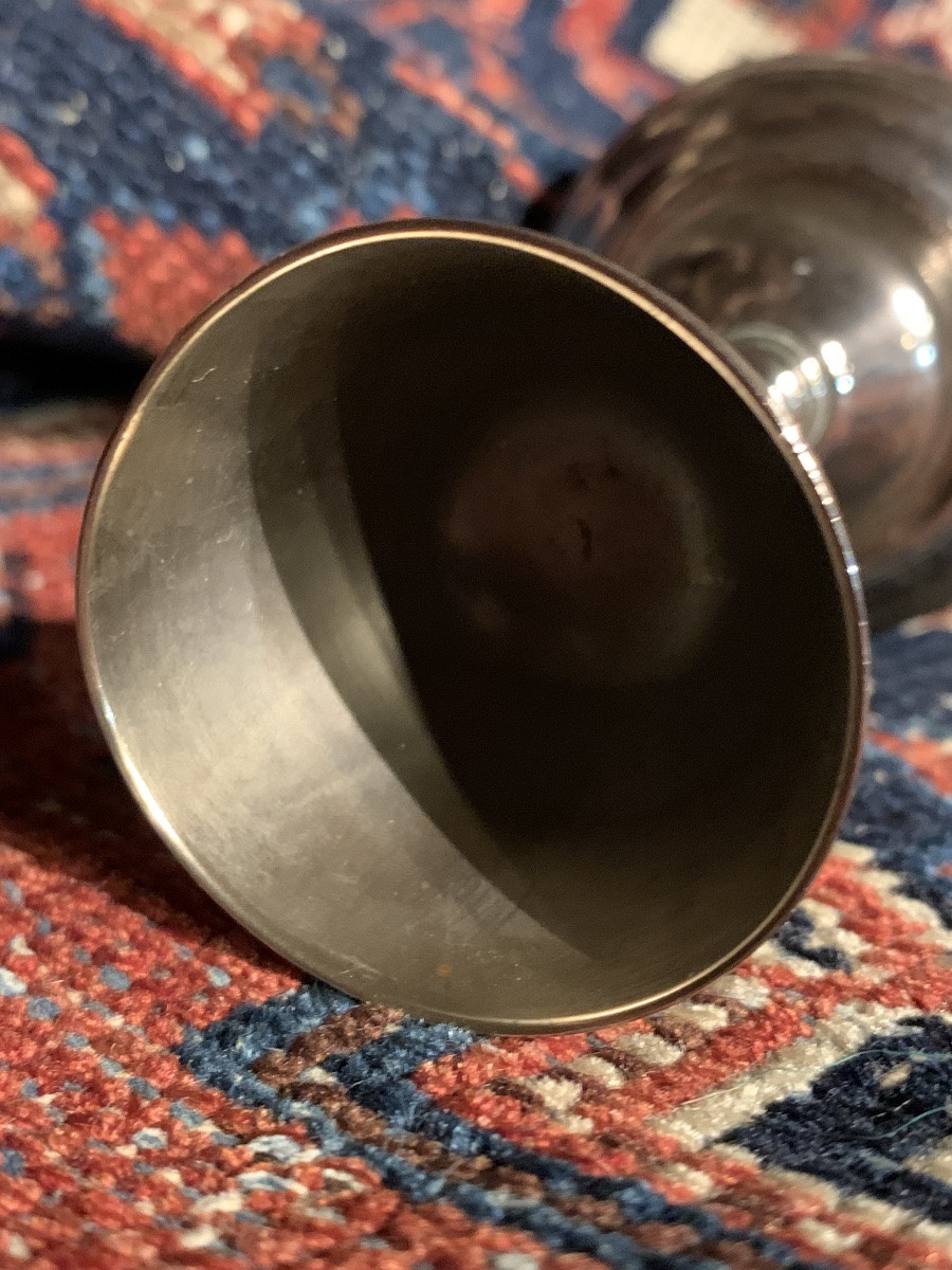 Egg Cup, Plated Metal, 18th Century -photo-2