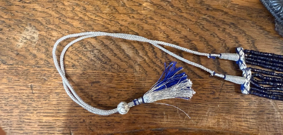 Long Necklace, Rows Of Cut Sapphires, 20th Century -photo-3