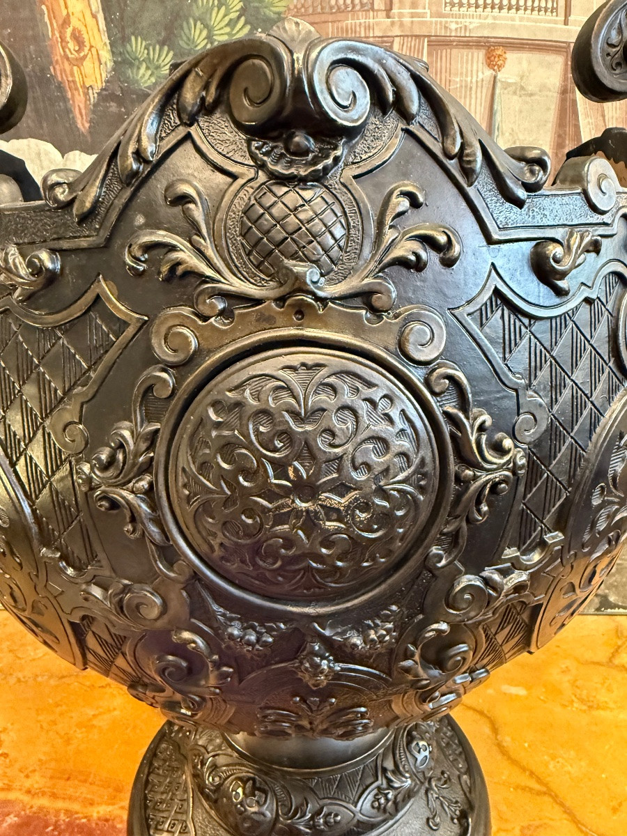 Grande vasque,faïence Willem Schiller &Sons,XIX ème siècle -photo-2
