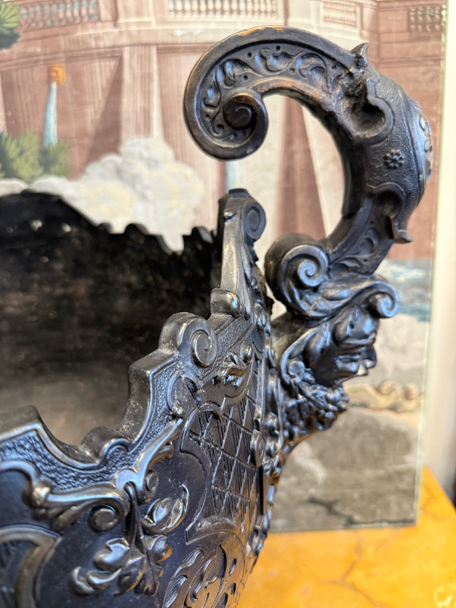 Grande vasque,faïence Willem Schiller &Sons,XIX ème siècle -photo-1