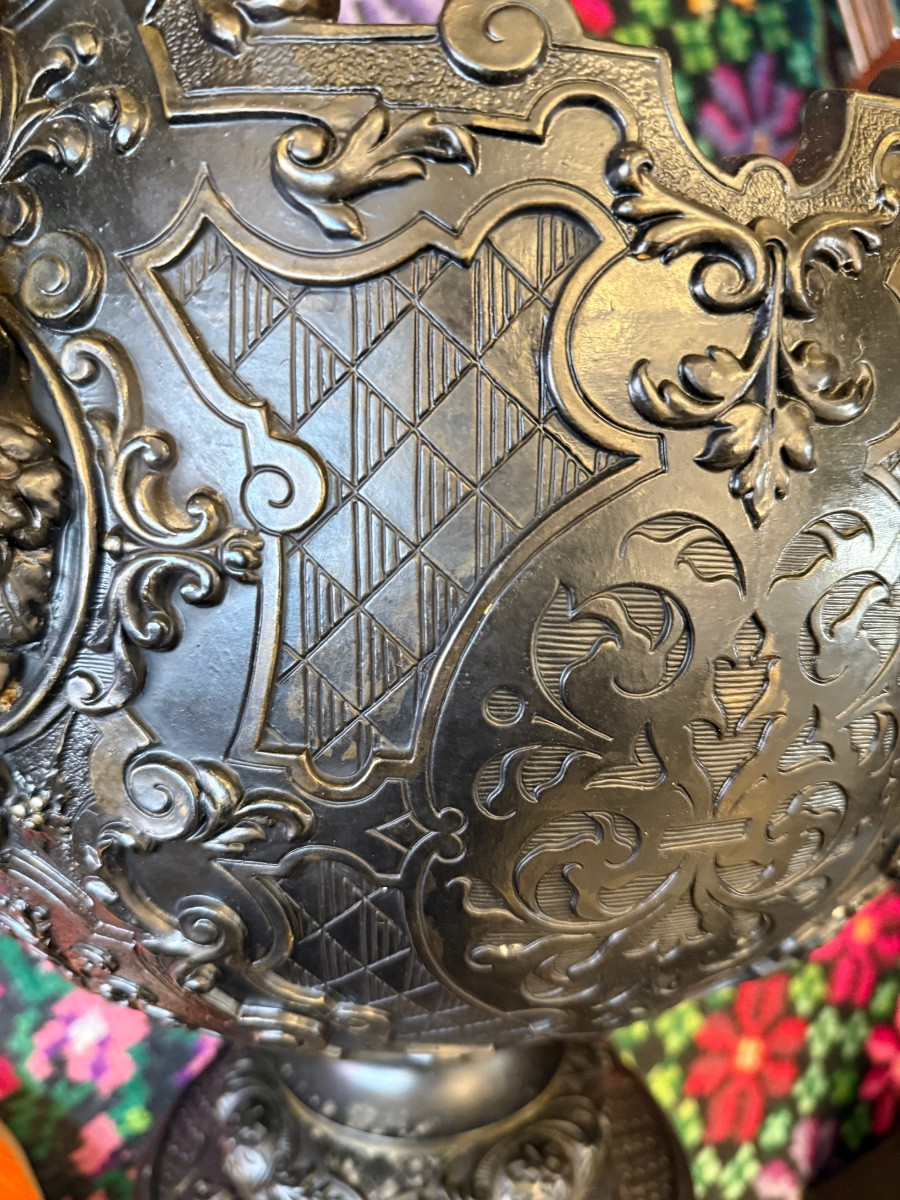 Grande vasque,faïence Willem Schiller &Sons,XIX ème siècle -photo-4