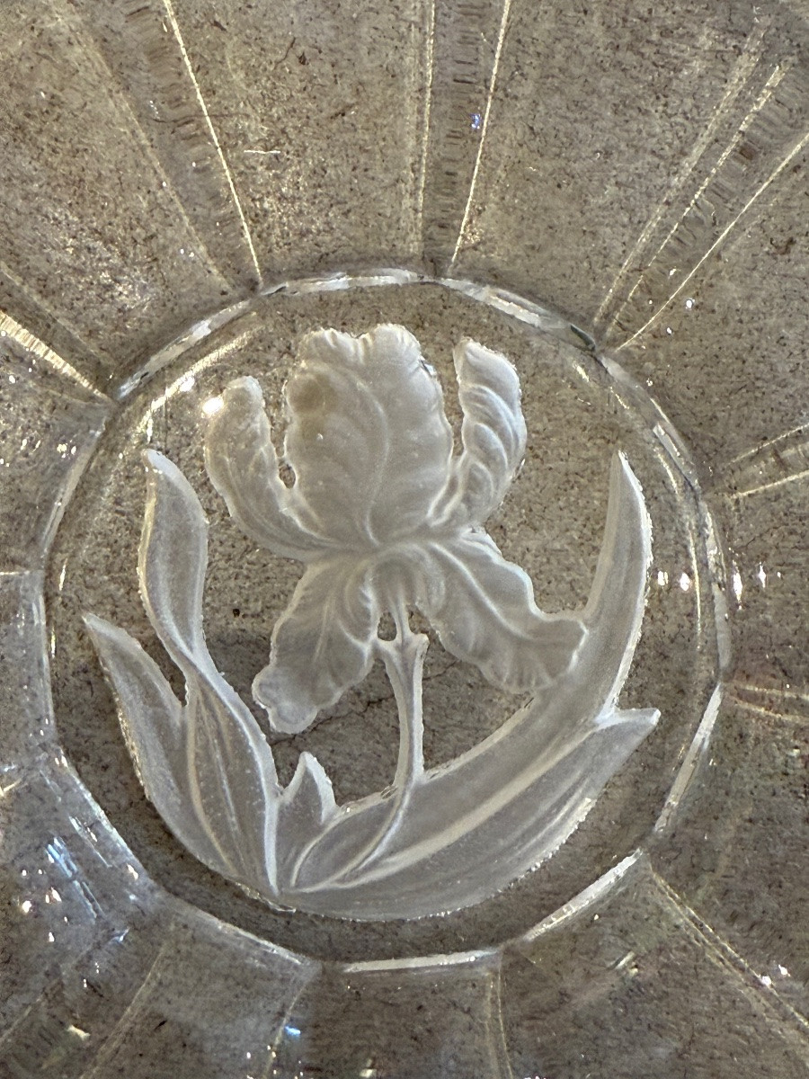 12 Cut Crystal Bread Plates, Art Deco -photo-1