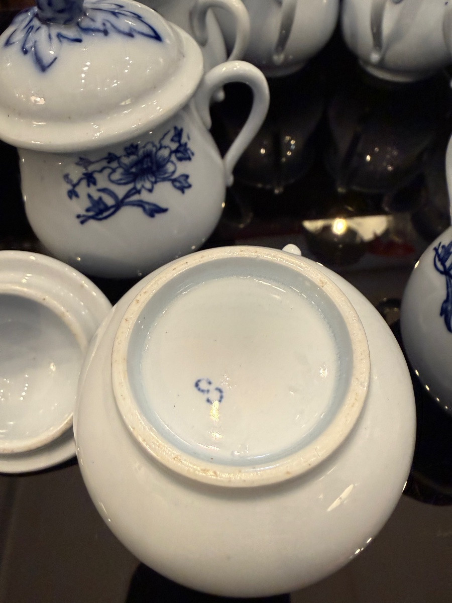 Porcelain Cream Pot Service, Late 19th/early 20th Century -photo-4