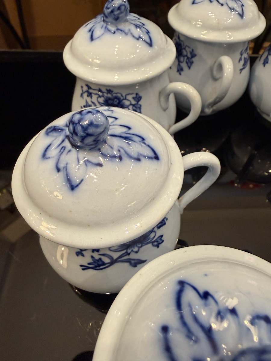 Porcelain Cream Pot Service, Late 19th/early 20th Century -photo-6