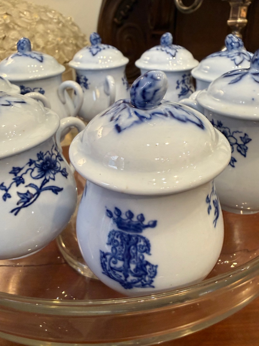 Porcelain Cream Pot Service, Late 19th/early 20th Century -photo-8