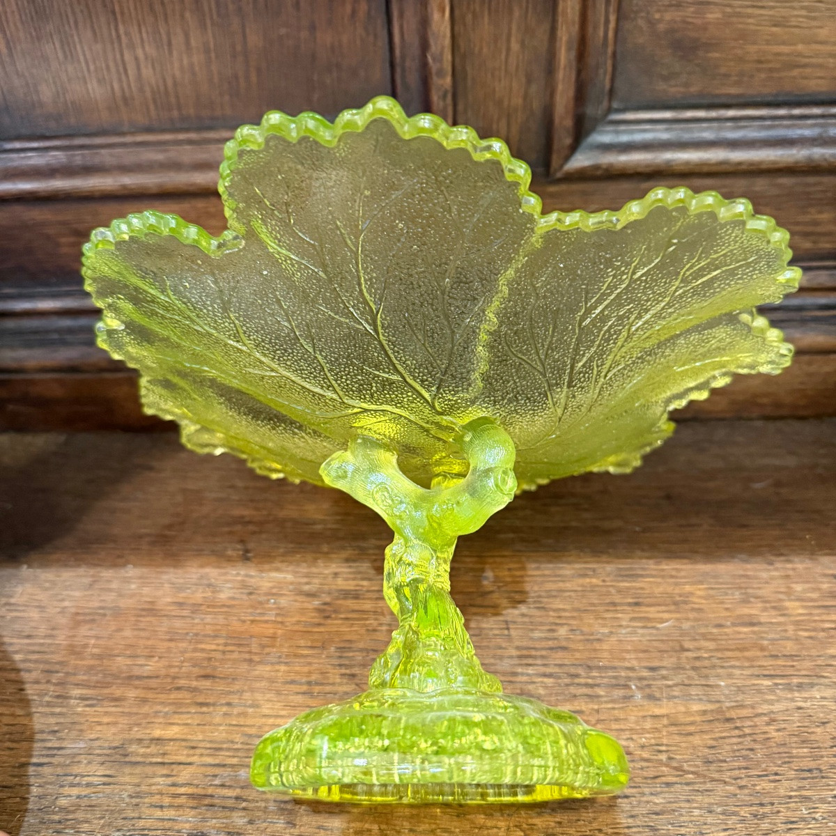 Coupe verre moulé Ouraline vers 1900-photo-2