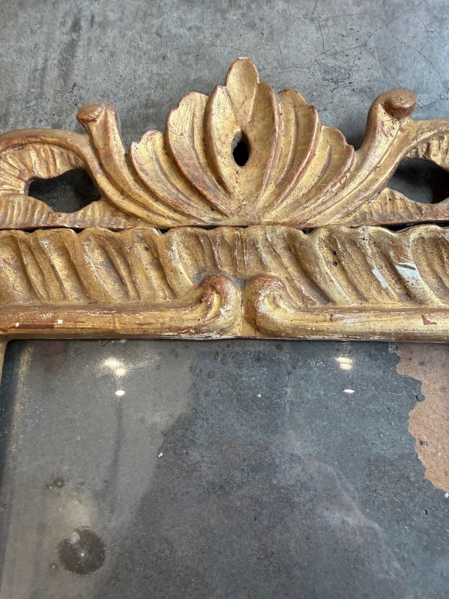 Miroir bois doré fin XVIII debut XIX ème siècle -photo-4