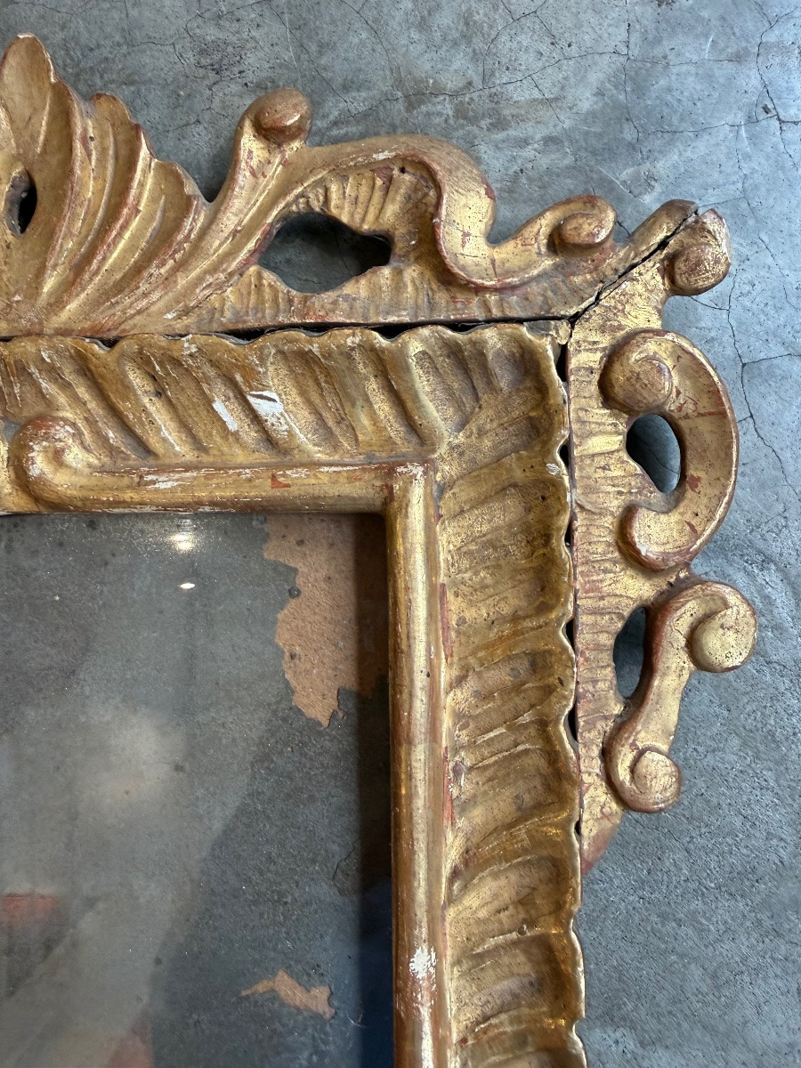 Miroir bois doré fin XVIII debut XIX ème siècle -photo-2