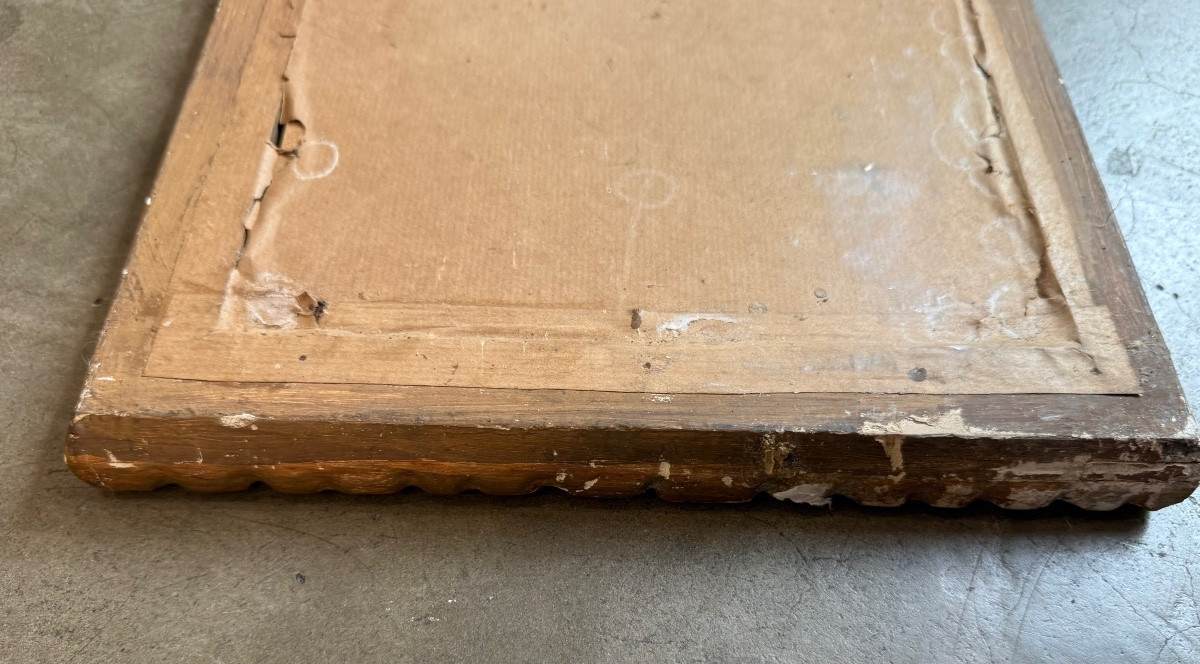 Miroir bois doré fin XVIII debut XIX ème siècle -photo-4