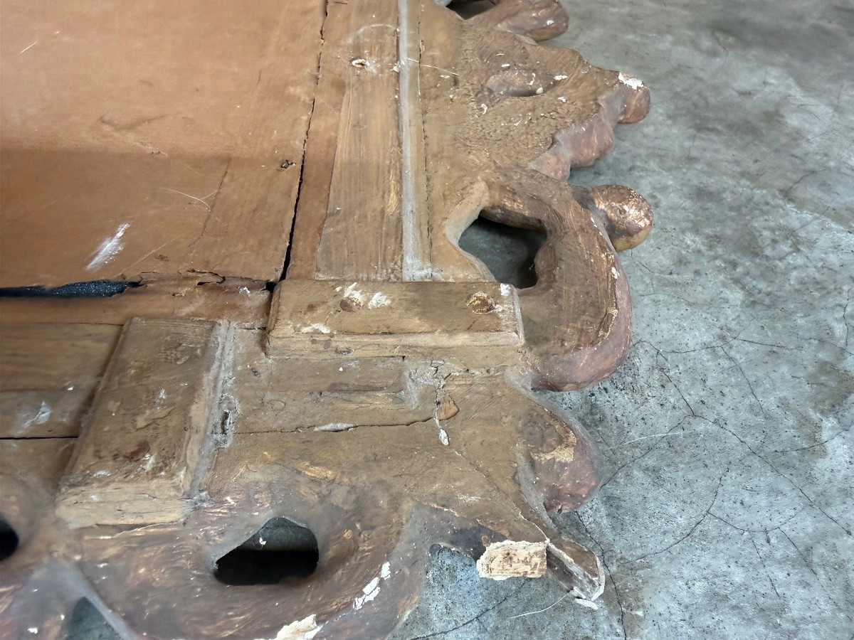 Miroir bois doré fin XVIII debut XIX ème siècle -photo-5