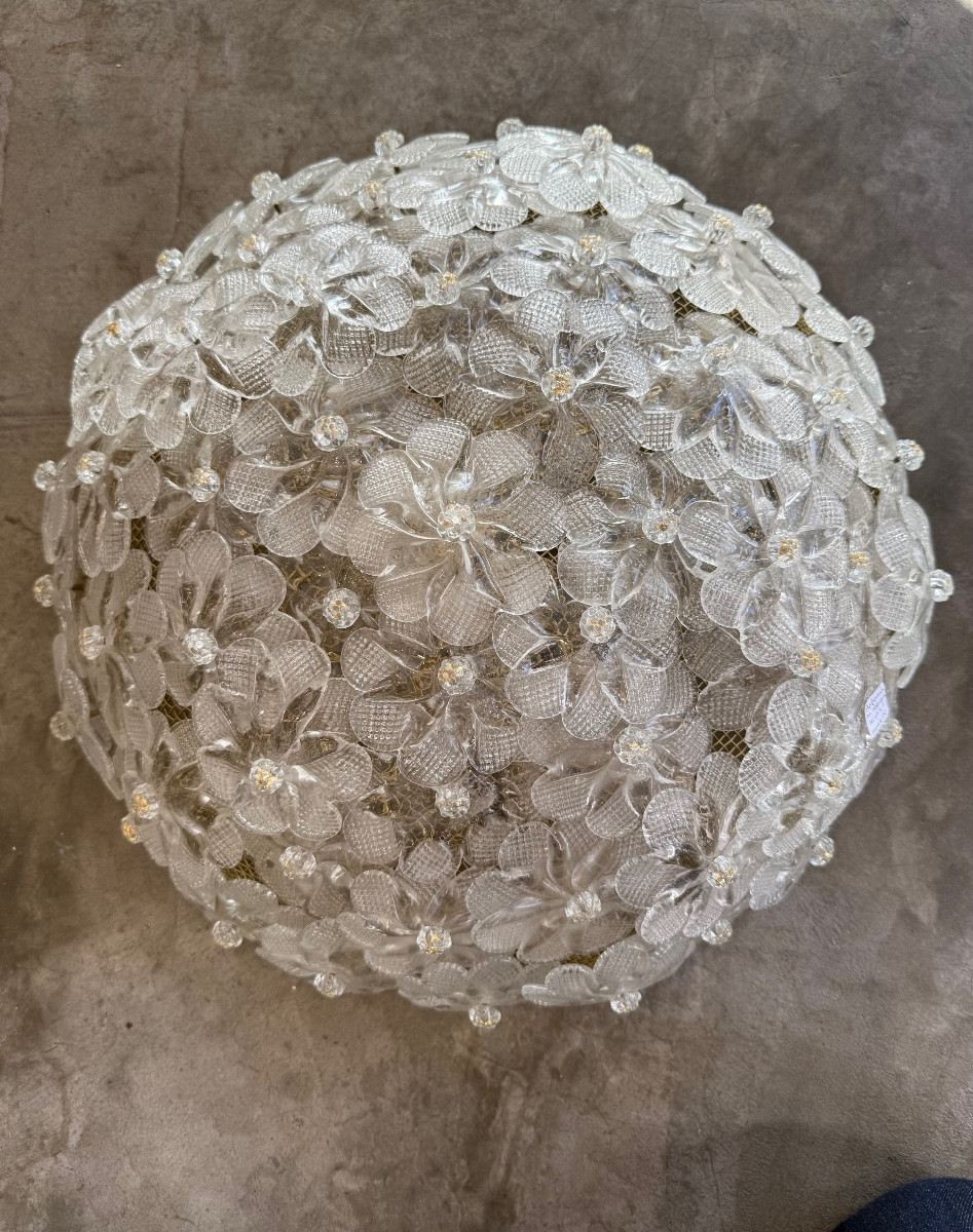 Murano Glass Ceiling Or Wall Light, Circa 1960-photo-2