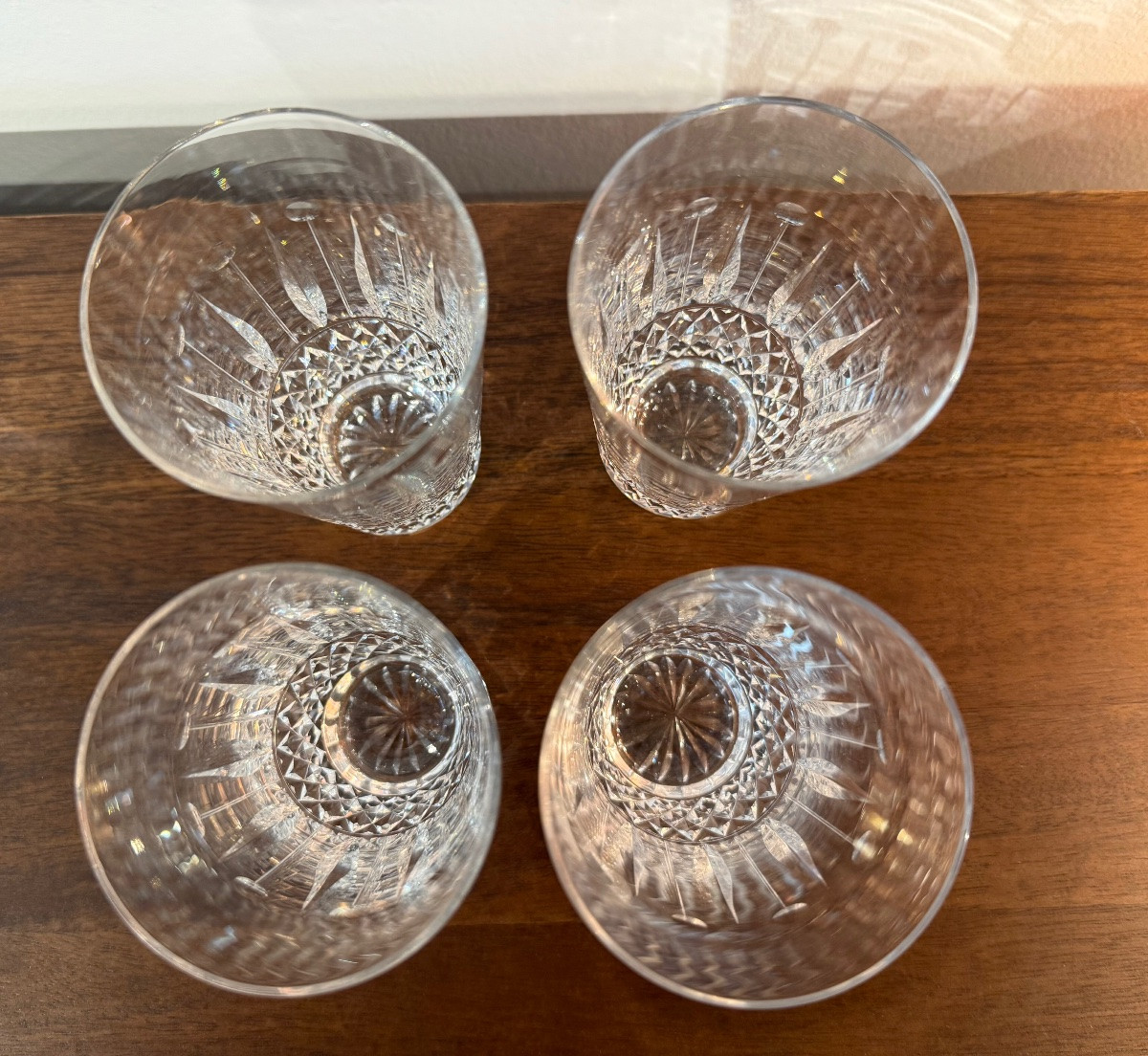 Set Of 4 Tumblers, St. Louis Tommy Pattern, 20th Century -photo-2