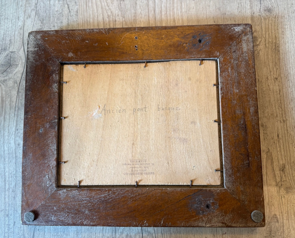 Huile sur panneau encadré ,XX ème siècle -photo-4