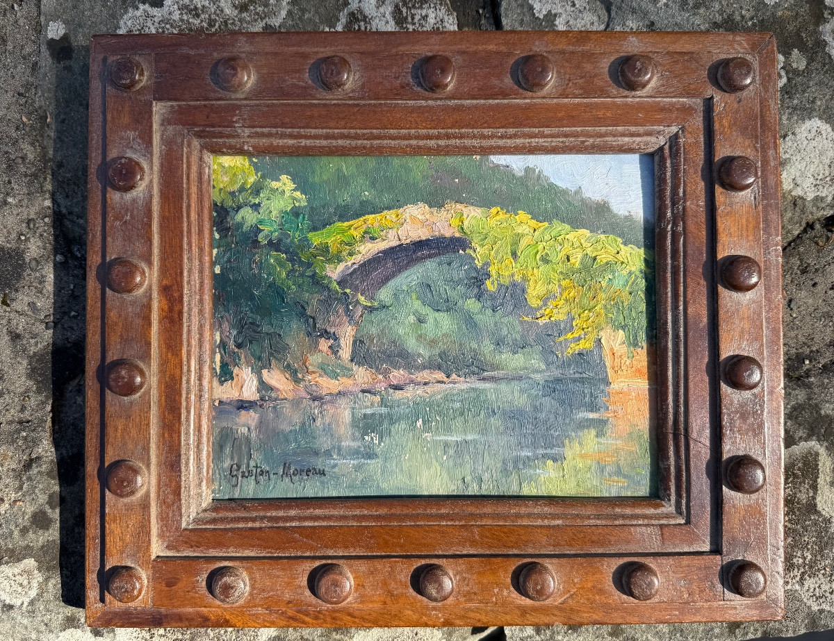 Huile sur panneau encadré ,XX ème siècle 