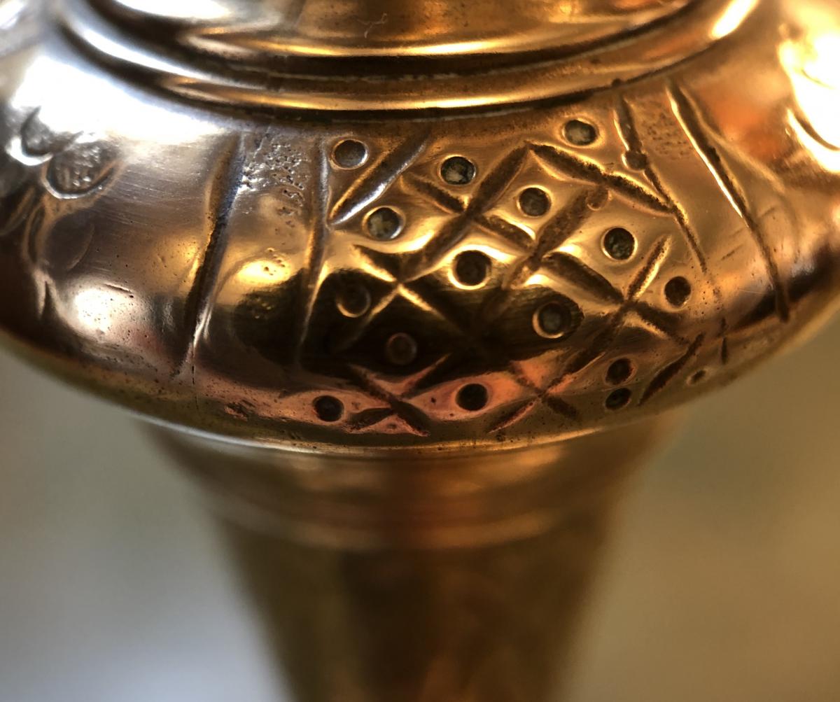Bronze Candlestick, C Crowned, Late Seventeenth Century-photo-5