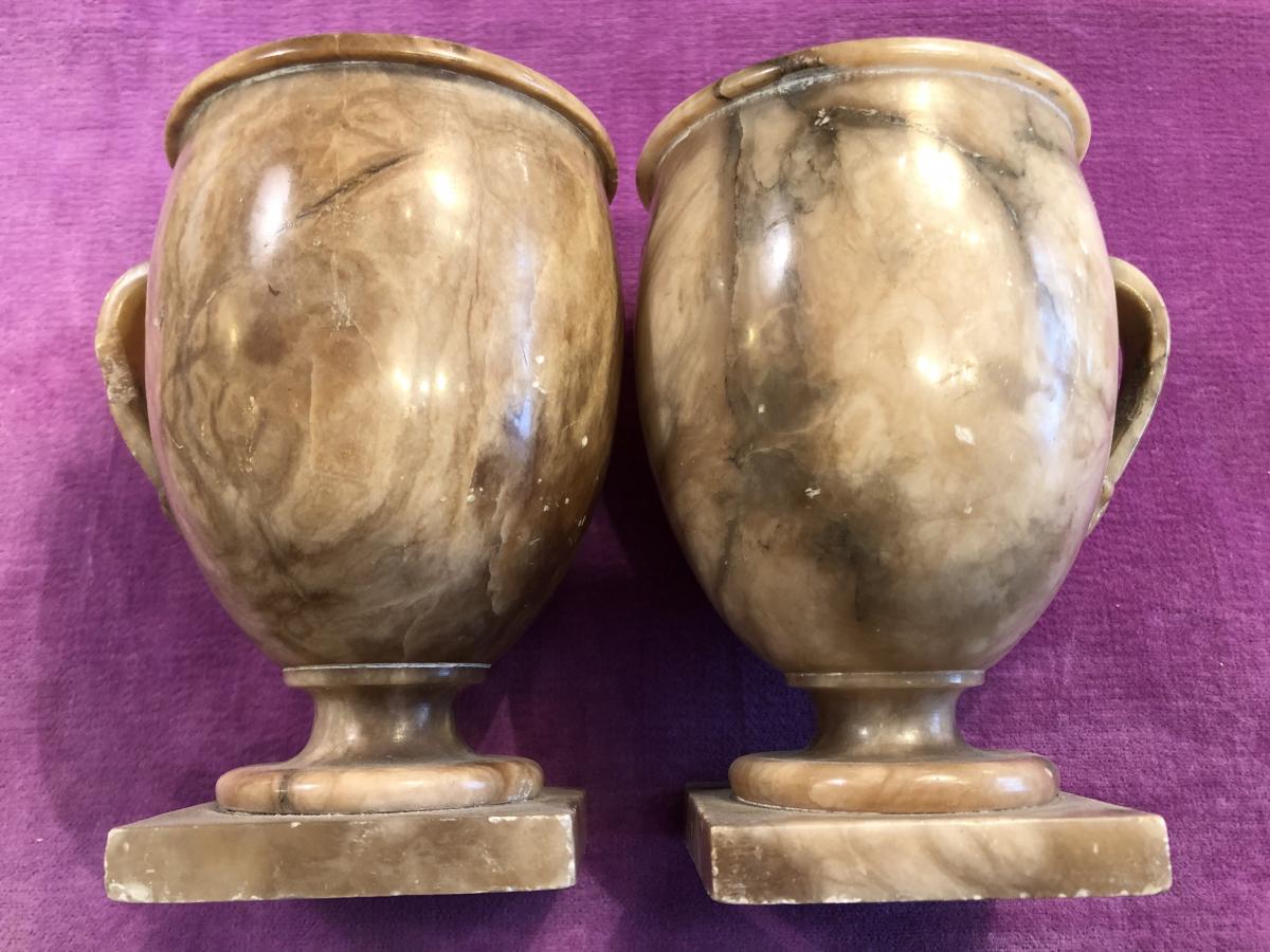 Pair Of Cups, Vases, Grand Tour, XIXth Century-photo-2