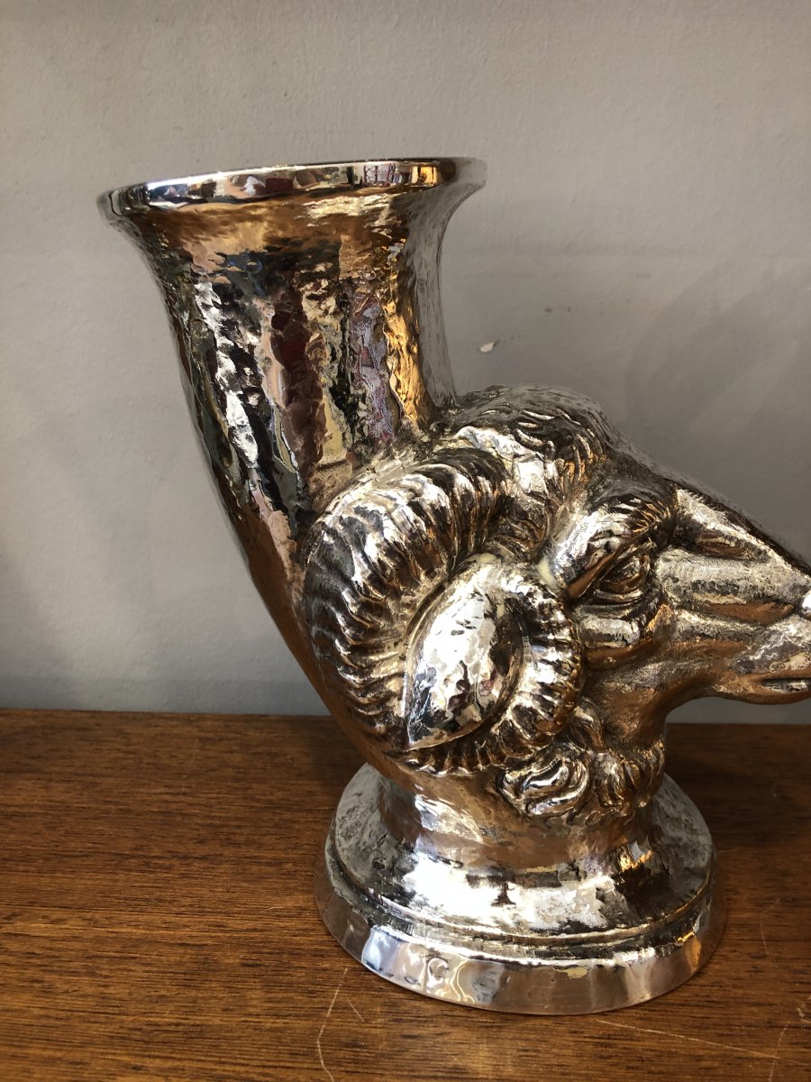 Coupe à Boire,bélier,métal Argenté XX ème Siècle -photo-4