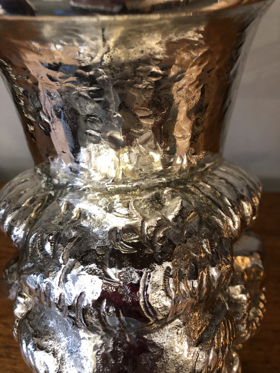 Coupe à Boire,bélier,métal Argenté XX ème Siècle -photo-3