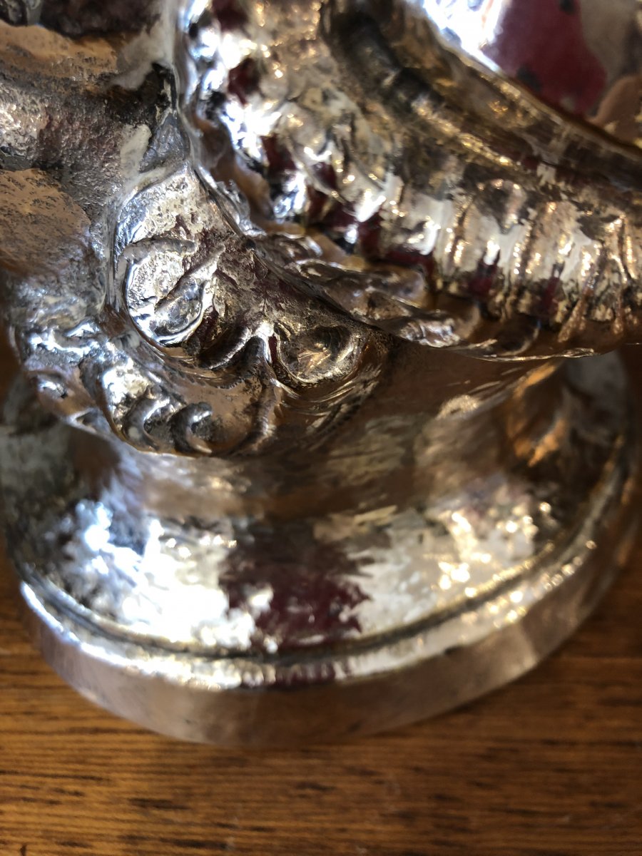 Coupe à Boire,bélier,métal Argenté XX ème Siècle -photo-5