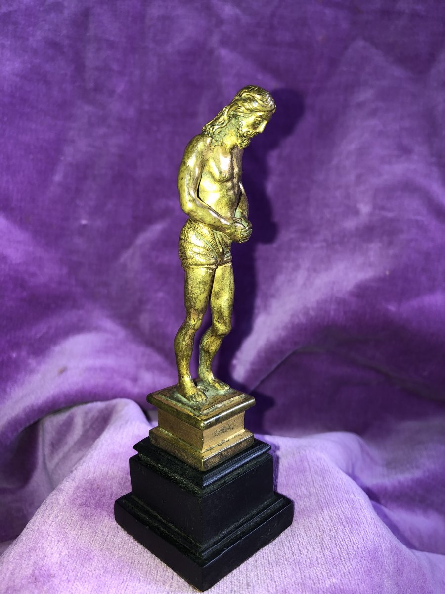 Christ bronze doré ,XVII ème Siècle -photo-1