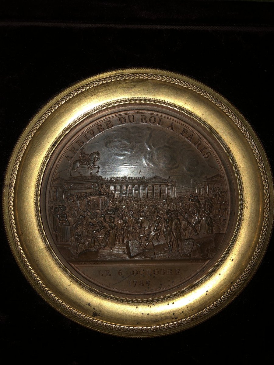 Medal, Arrival Of The King In Paris 1789, Andrieu.-photo-2