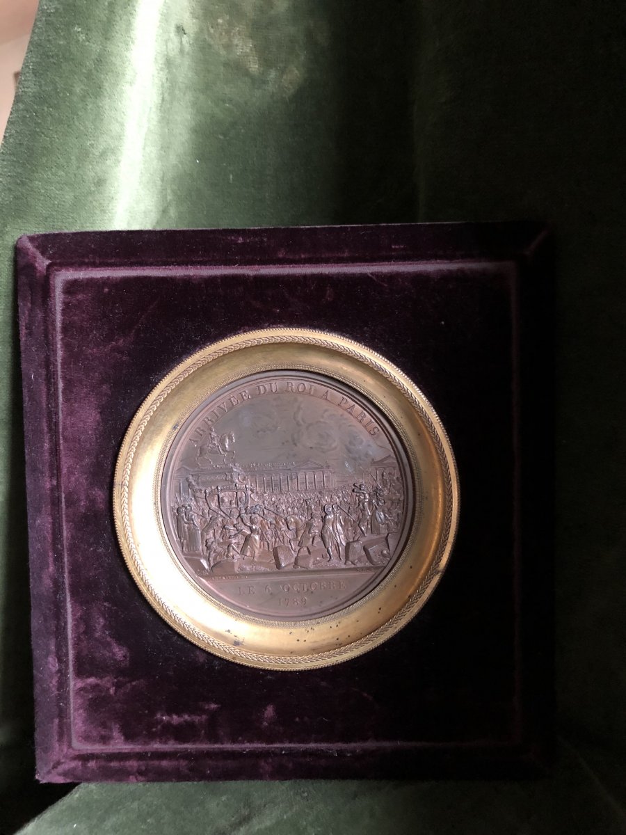 Medal, Arrival Of The King In Paris 1789, Andrieu.-photo-3