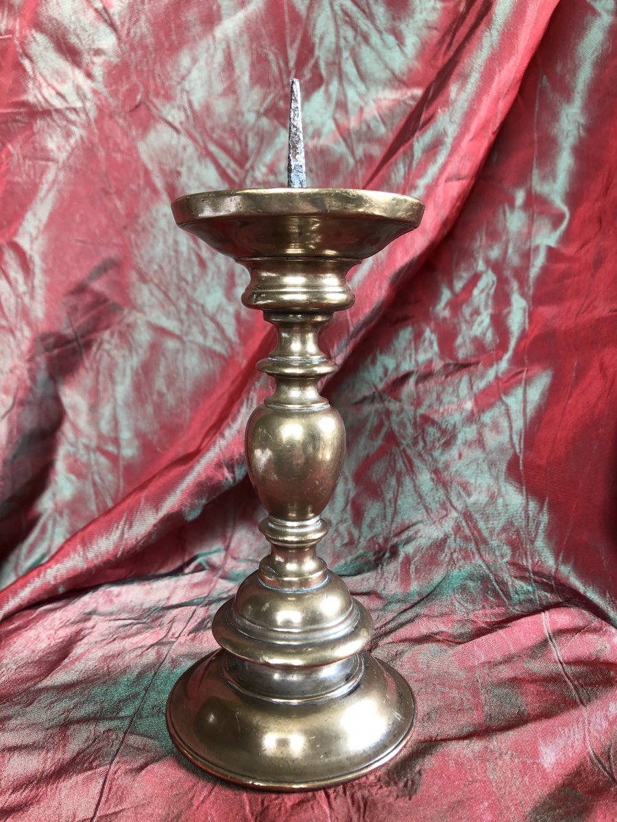 Candlestick, Candle Stick, Bronze, Early XVIIth Century-photo-2